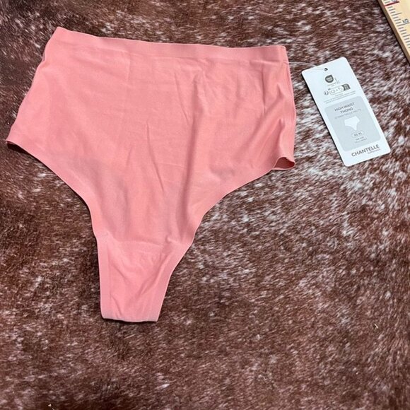 Chantelle SoftStretch High Waist Thong Seamless Underwear Rose Pink One Size NWT - Picture 3 of 7